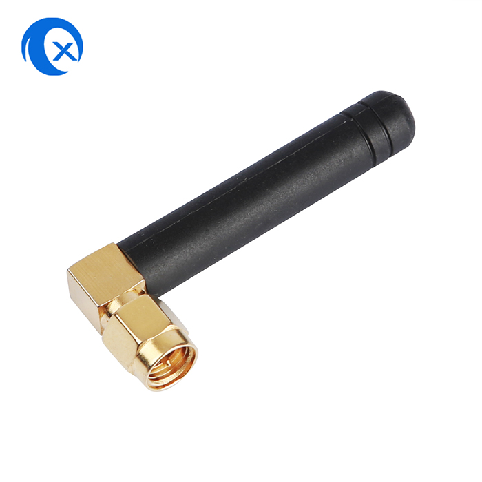 TX Electronics TX-AP013 4-Lead Portable LTE Antenna | 700-2700MHz Full-Band Coverage | 90-Degree Right Angle SMA Male Antenna